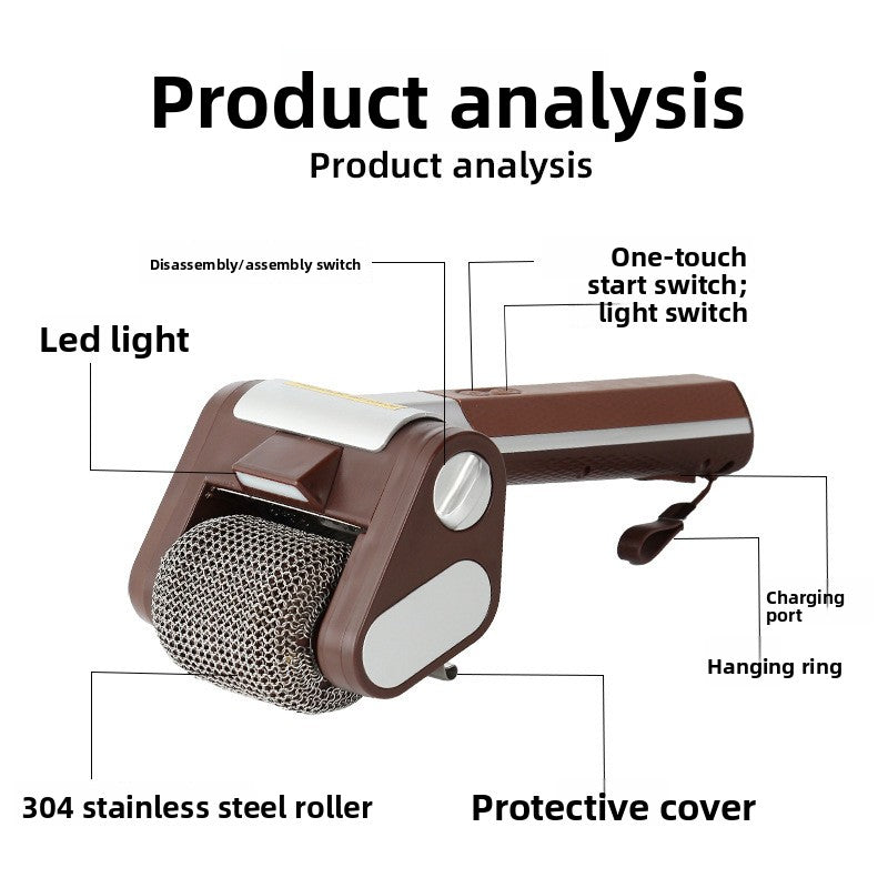 Electric Stainless Steel Roller Grill Cleaner Brush