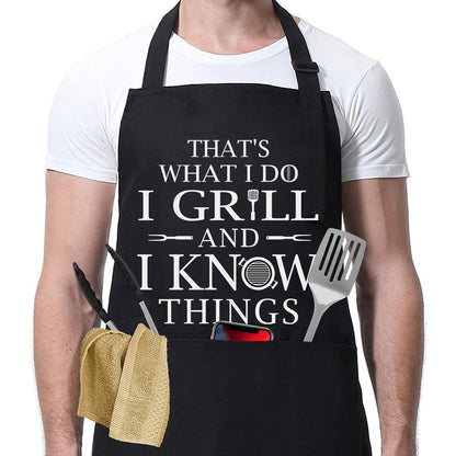 Adjustable Men's Kitchen Apron with Pockets