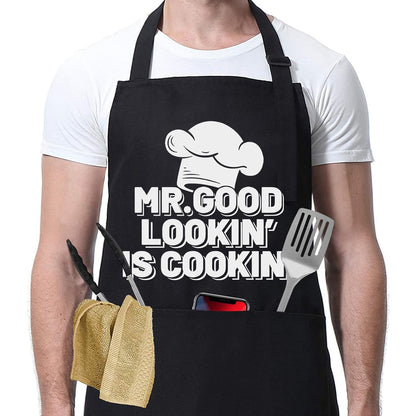 Adjustable Men's Kitchen Apron with Pockets